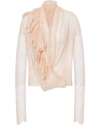 Alberta Ferretti - Tailored Fit Button-Down Shirt With Pointed Collar - Lyst