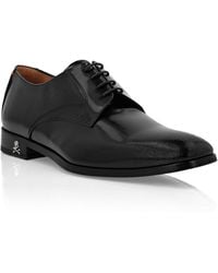 Philipp Plein - Leather Lace Up Shoes Monogram - Lyst