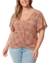 Jessica Simpson - Plus V-neck Ruched Blouse - Lyst