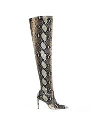 Stuart Weitzman - Ultrastuart 100 Roccia Python Otk Stretch Boots - Lyst