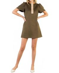 Thml - Short Sleeve Suede Dress - Lyst