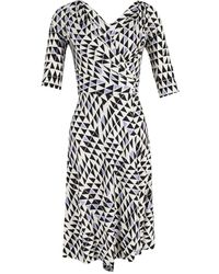 Diane von Furstenberg - Geometric Print Wrap Dress - Lyst