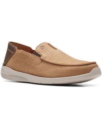 Clarks - Gorwin Step Faux Suede Loafers - Lyst