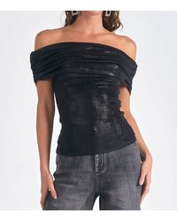 Elan - Off The Shoulder Shimmer Top - Lyst