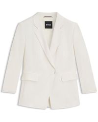 BOSS - Slim-Fit Blazer With Press-Stud Closure - Lyst