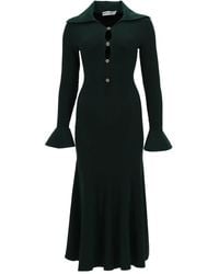 Self-Portrait - Midi Dress With Cut-Out Viscose - Lyst