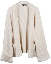 Seventy - Open-Front Ribbed Knit Wool Cardigan - Lyst