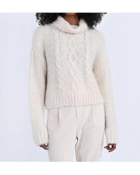 Molly Bracken - Cozy Haven Cable Knit Turtleneck Sweater - Lyst