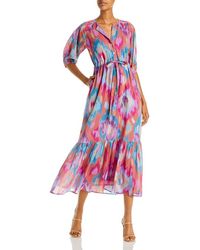 brand: Banjanan - Betty Cotton Printed Midi Dress - Lyst