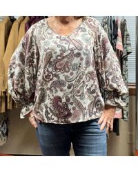 Blank NYC - Paisley Print Blouse - Lyst