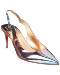 Christian Louboutin - Hot Chick Sling 70 Leather Slingback Pump - Lyst