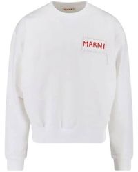Marni - Long Sleeve Cotton Sweatshirt - Lyst