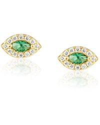 Sahara - Alma Evil Eye Studs Earrings - Lyst