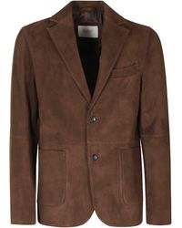 Seventy - Suede Tailored Leather Jacket - Lyst