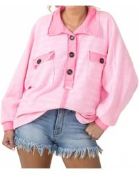 Bucketlist - Flap Pocket French Terry Sweater - Lyst