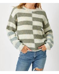 Mystree - Stripe Round Neck Sweater - Lyst