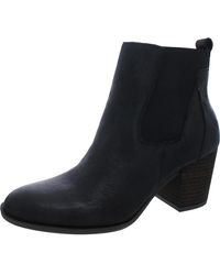 Lucky Brand - Bofrida Boots 6 Leather Block Heel Ankle Bootie Zpo3489 - Lyst