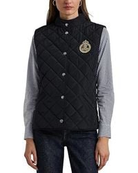 Ralph Lauren - Recycled W Crest 23 Quilted Vest Womensdark Buu120 - Lyst