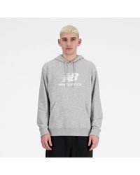 New Balance - Nb Essentials Stacked Logo Po Hoodie - Lyst