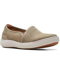 Clarks - Nalle Violet Leather Slip On Casual And Fashion Sneakers - Lyst