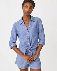 Lilly Pulitzer - Sea View Linen Button Down Shirt - Lyst