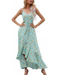 DressLily - V Neck Button Down Dress - Lyst