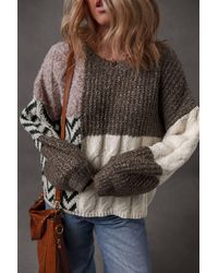 Shewin - Patchwork Cozy Sweater - Lyst
