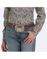 Cinch - Floral Print Button Down Western Shirt - Lyst