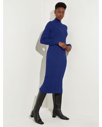 Misook - Mock Neck Soft Cable Knit Sweater Dress - Lyst