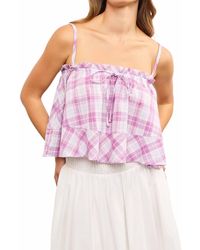Mustard Seed - Letti Ruffle Edge Tie Front Cami Top - Lyst