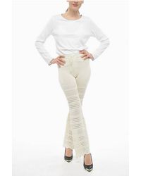 Amiri - Checkered Crochet Flare Pants - Lyst