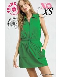 TRUEDAMES - Zip Front Casual Mini Dress - Lyst