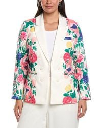 Tahari - Plus Sateen Blazer - Lyst