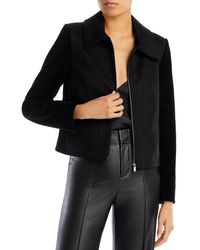BCBGMAXAZRIA - Faux Suede Lightweight Bomber Jacket - Lyst