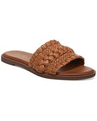 Zodiac - Faux Leather Round Toe Slide Sandals - Lyst