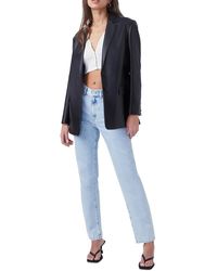 French Connection - Crolenda Faux Leather Career Two-button Blazer - Lyst