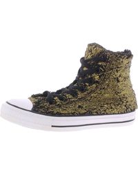 Converse - Chuck Taylor Hi Faux Fur High Top Casual And Fashion Sneakers - Lyst
