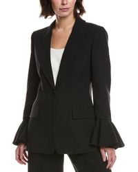 Michael Kors - Flare Sleeve Silk-Blend Blazer - Lyst