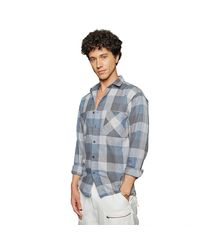 Campus Sutra - Icy & Ash Checkered Utility Shacket - Lyst