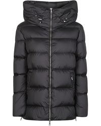 Add - Polyester High Collar Puffer Down Jacket - Lyst