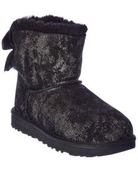 UGG Marte Suede Wedge Boots in Black | Lyst