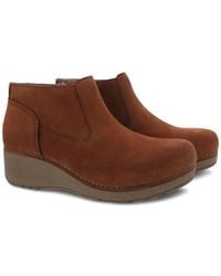 Dansko - Charlene Milled Nubuck Wedge Boot - Lyst