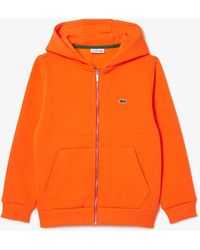 Lacoste - Kids Kangaroo Pocket Zip-Up Hoodie Top - Lyst