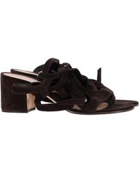Gianvito Rossi - Strappy Block-Heel Sandals - Lyst