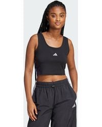 adidas - Essentials Small Logo Cotton Lifestyle Tank Top - Lyst