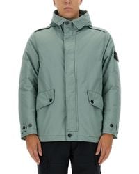 Stone Island - Relaxed-Fit Jacket With Logo Patch And Hood - Lyst