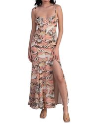 Fame & Partners - Clementine Printed Long Maxi Dress - Lyst