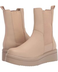 Steve Madden - Clarisa Chelsea Boots Sand Leather Platform Jzz1114 - Lyst