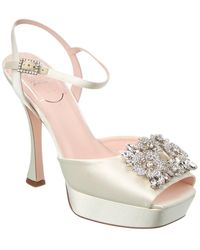 Roger Vivier - Rv Bouquet Satin Platform Sandal - Lyst