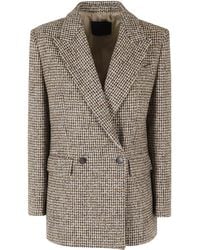 Dondup - Houndstooth Double-Breasted Polyester-Blend Blazer - Lyst